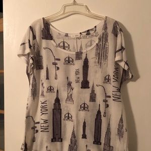Knit NY scene top